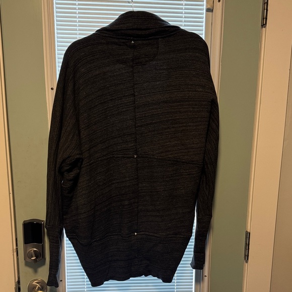 Wilfred Charcoal Ribbed Open-Front Cardigan - Picture 3 of 3